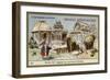 In Front of the Seven Temples in the Area of Madras-null-Framed Giclee Print