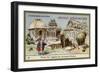 In Front of the Seven Temples in the Area of Madras-null-Framed Giclee Print