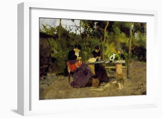 In Garden, 1890-Uberto Dell'Orto-Framed Giclee Print