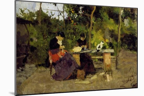 In Garden, 1890-Uberto Dell'Orto-Mounted Giclee Print