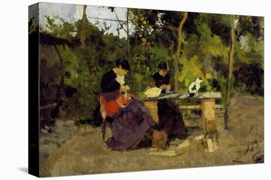 In Garden, 1890-Uberto Dell'Orto-Stretched Canvas