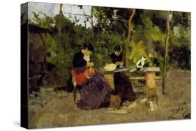 In Garden, 1890-Uberto Dell'Orto-Stretched Canvas