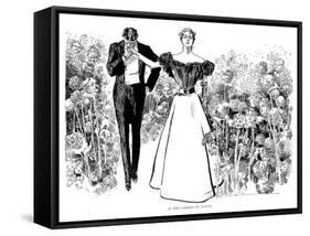 In Garden of Youth-Charles Dana Gibson-Framed Stretched Canvas