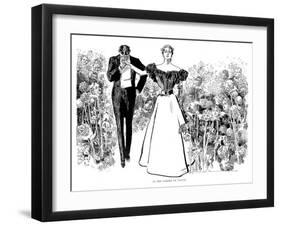 In Garden of Youth-Charles Dana Gibson-Framed Giclee Print