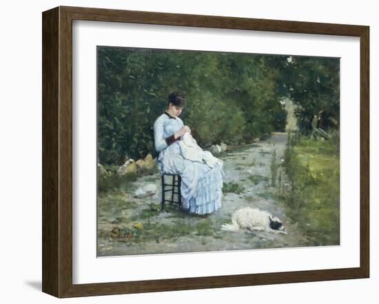 In Garden-Silvestro Lega-Framed Giclee Print