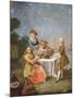 In Gardens of Estuary, 1760-1770-Pietro Longhi-Mounted Giclee Print