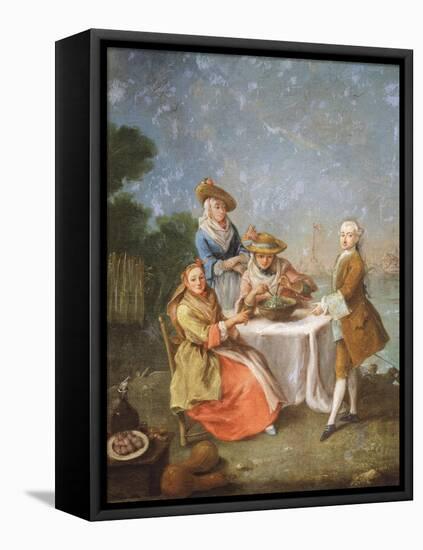 In Gardens of Estuary, 1760-1770-Pietro Longhi-Framed Stretched Canvas