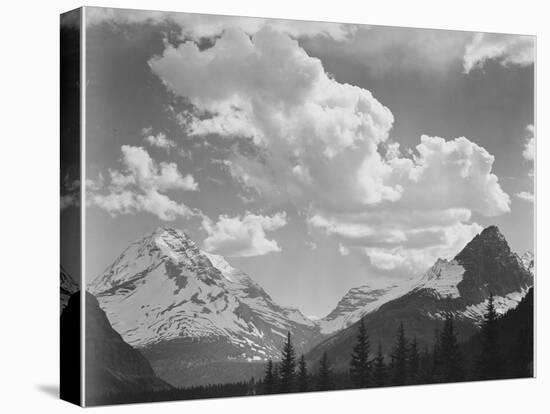 In Glacier National Park Montana 1933-1942-Ansel Adams-Stretched Canvas