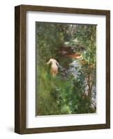 In Gopsmor (Nude by a Stream)-Anders Leonard Zorn-Framed Giclee Print