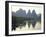 In Guilin Limestone Tower Hills Rise Steeply Above the Li River, Yangshuo, Guangxi Province, China-Anthony Waltham-Framed Premium Photographic Print