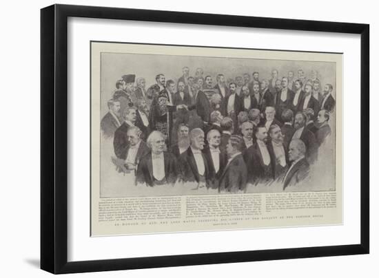 In Honour of Art, the Lord Mayor Receiving His Guests at the Banquet at the Mansion House-Henry Marriott Paget-Framed Giclee Print