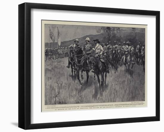 In Honour of the King of Portugal, the Review on His Majesty's Birthday at Komati Poort-Frank Craig-Framed Giclee Print