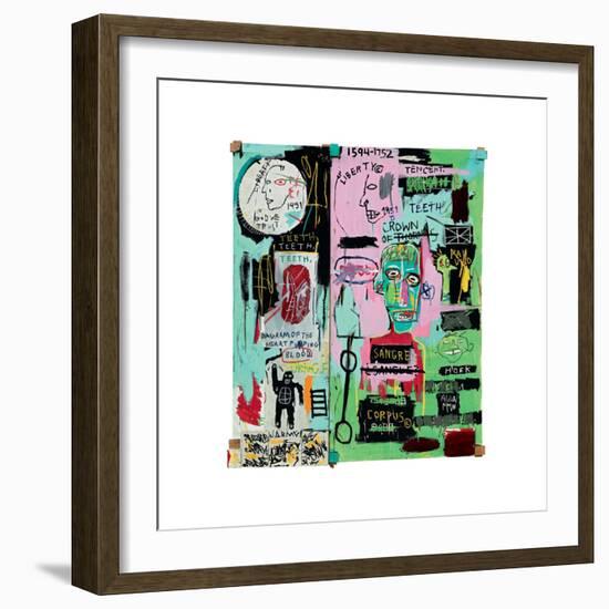 In Italian, 1983-Jean-Michel Basquiat-Framed Giclee Print