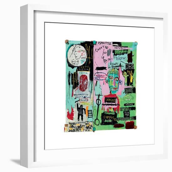 In Italian, 1983-Jean-Michel Basquiat-Framed Giclee Print