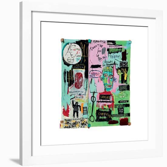 In Italian, 1983-Jean-Michel Basquiat-Framed Giclee Print