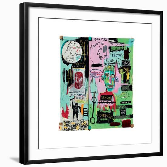 In Italian, 1983-Jean-Michel Basquiat-Framed Giclee Print