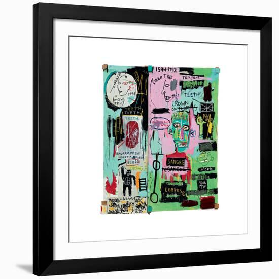 In Italian, 1983-Jean-Michel Basquiat-Framed Giclee Print