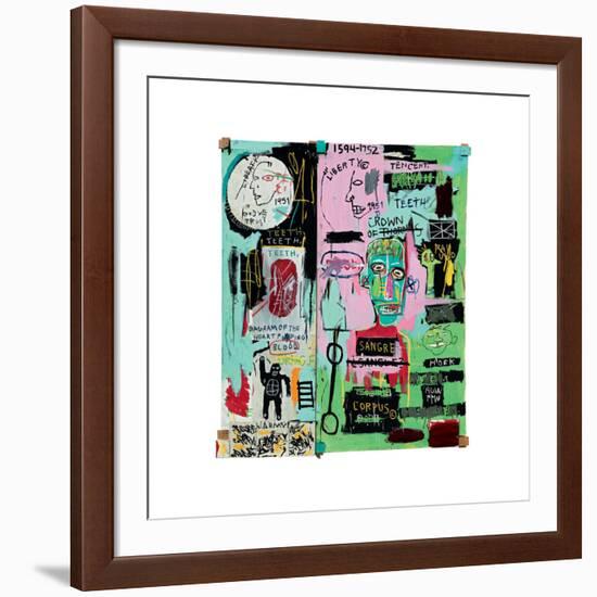 In Italian, 1983-Jean-Michel Basquiat-Framed Giclee Print