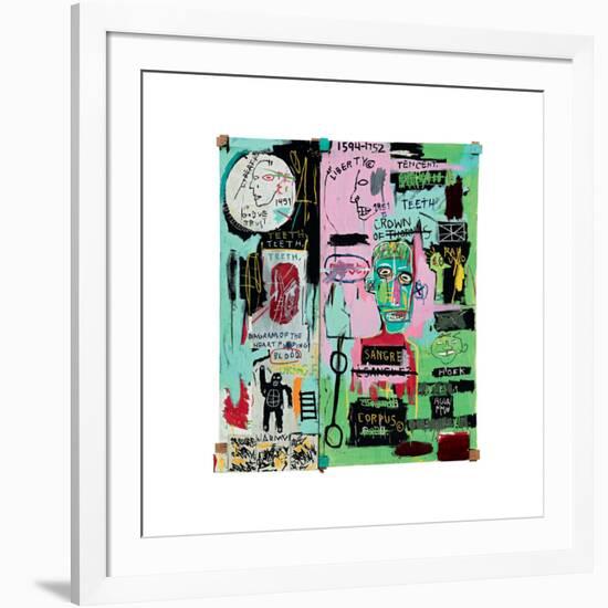 In Italian, 1983-Jean-Michel Basquiat-Framed Giclee Print