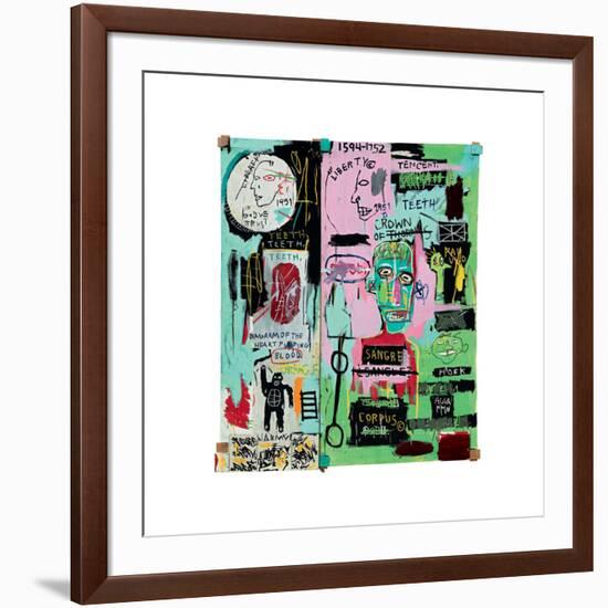 In Italian, 1983-Jean-Michel Basquiat-Framed Giclee Print