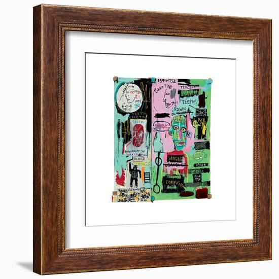 In Italian, 1983-Jean-Michel Basquiat-Framed Giclee Print