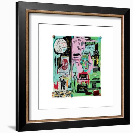 In Italian, 1983-Jean-Michel Basquiat-Framed Giclee Print