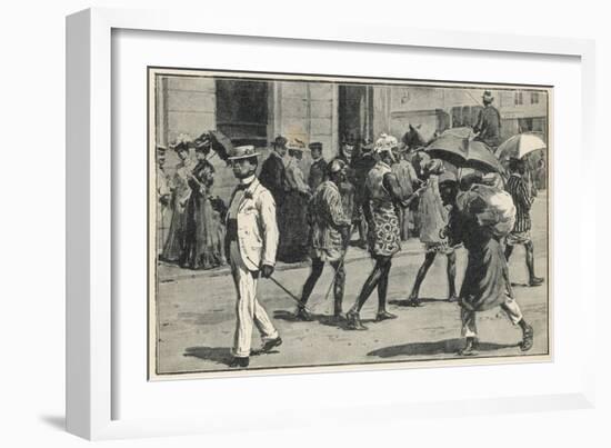 In Johannesburg, South Africa, The Natives However Must Walk in the Roadway-null-Framed Art Print