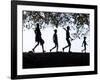 In Late Afternoon, a Group of Dassanech Children Walk Along Bank of Omo River in Southwest Ethiopia-Nigel Pavitt-Framed Photographic Print