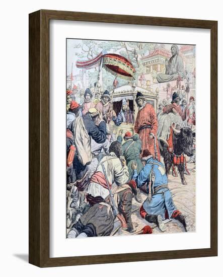 In Lhasa the Dalai Lama Flees the British Expedition to Tibet (N-null-Framed Giclee Print