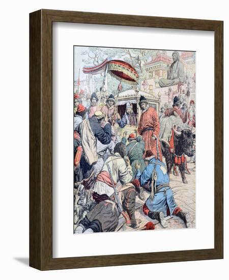 In Lhasa the Dalai Lama Flees the British Expedition to Tibet (N-null-Framed Giclee Print