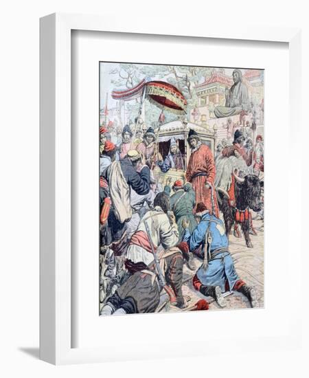 In Lhasa the Dalai Lama Flees the British Expedition to Tibet (N-null-Framed Giclee Print