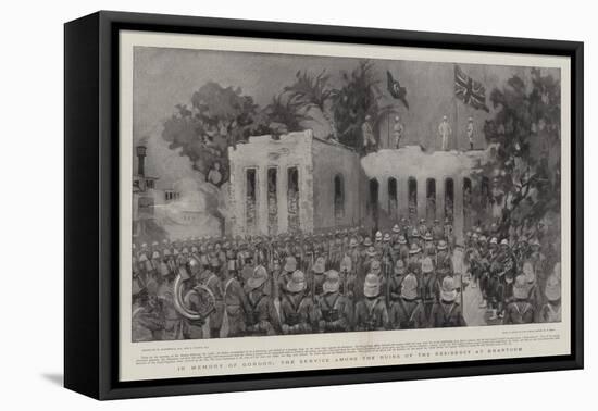 In Memory of Gordon, the Service Among the Ruins of the Residency at Khartoum-William Hatherell-Framed Stretched Canvas