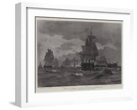 In Memory of Nelson, the Battle of Trafalgar, 21 October 1803-Eduardo de Martino-Framed Giclee Print