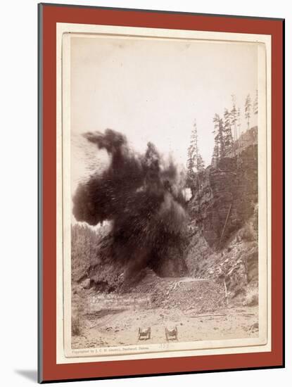 In Mid Air. a Wonderful Blast in Building Railroad to Deadwood-John C. H. Grabill-Mounted Giclee Print