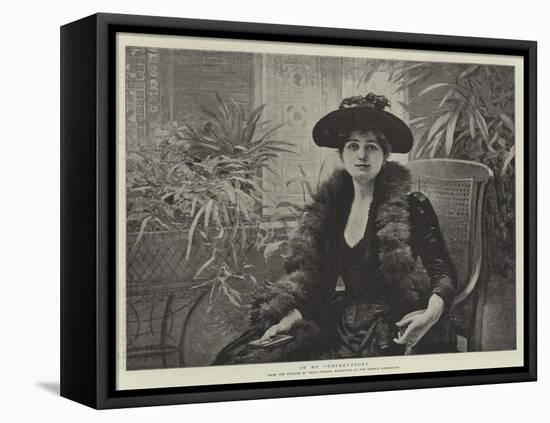 In My Conservatory-Edouard Debat-Ponsan-Framed Stretched Canvas