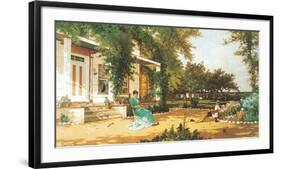 In My Neighbor's Garden-Alfred Thompson Bricher-Framed Art Print