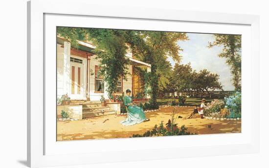 In My Neighbor's Garden-Alfred Thompson Bricher-Framed Art Print