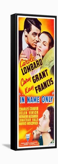 IN NAME ONLY, top l-r: Cary Grant, Carole Lombard, bottom l-r: Kay Francis on insert potser, 1939.-null-Framed Stretched Canvas