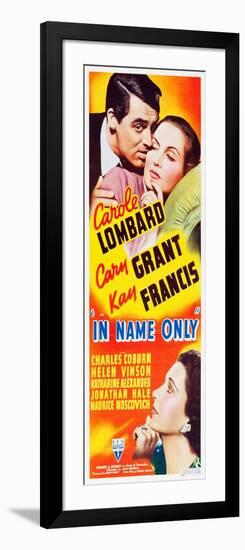 IN NAME ONLY, top l-r: Cary Grant, Carole Lombard, bottom l-r: Kay Francis on insert potser, 1939.-null-Framed Art Print