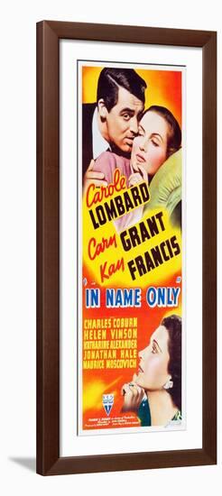 IN NAME ONLY, top l-r: Cary Grant, Carole Lombard, bottom l-r: Kay Francis on insert potser, 1939.-null-Framed Premium Giclee Print