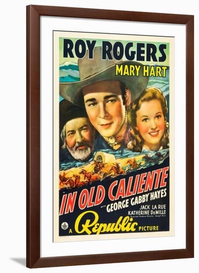 IN OLD CALIENTE, George 'Gabby' Hayes, Roy Rogers, Mary Hart, 1939-null-Framed Art Print