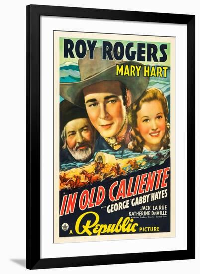 IN OLD CALIENTE, George 'Gabby' Hayes, Roy Rogers, Mary Hart, 1939-null-Framed Art Print