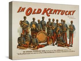 In old Kentucky - African American Band Poster-Lantern Press-Stretched Canvas