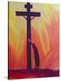 In Our Sufferings We Can Lean on the Cross by Trusting in Christ's Love, 1993-Elizabeth Wang-Stretched Canvas