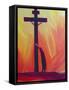 In Our Sufferings We Can Lean on the Cross by Trusting in Christ's Love, 1993-Elizabeth Wang-Framed Stretched Canvas