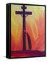 In Our Sufferings We Can Lean on the Cross by Trusting in Christ's Love, 1993-Elizabeth Wang-Framed Stretched Canvas