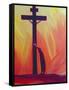 In Our Sufferings We Can Lean on the Cross by Trusting in Christ's Love, 1993-Elizabeth Wang-Framed Stretched Canvas