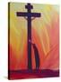In Our Sufferings We Can Lean on the Cross by Trusting in Christ's Love, 1993-Elizabeth Wang-Stretched Canvas