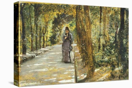 In Portici Forest-Giuseppe De Nittis-Stretched Canvas