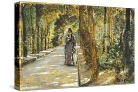 In Portici Forest-Giuseppe De Nittis-Stretched Canvas